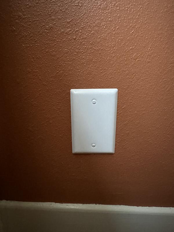 allen + roth Simple Square 1-Gang Midsize Pure White Steel Indoor Blank ...