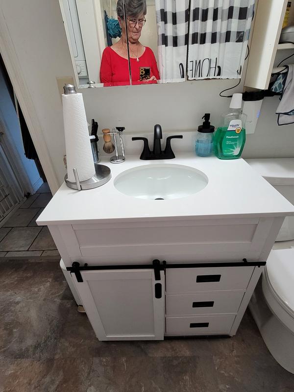 LuxenHome 21.17-in x 19.69-in x 7.8-in White Bathroom Wall Cabinet