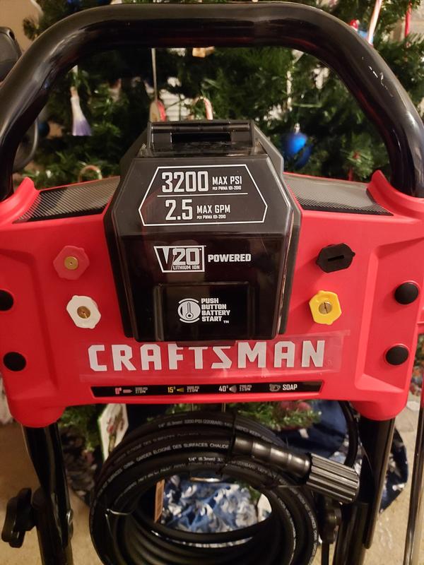 CRAFTSMAN 3200 PSI 2.5-GPMs Cold Water Gas Pressure Washer with 4 Spray ...
