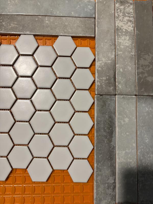 Affinity Tile Metro 2 in. Hex Glossy Grey 11-in x 13-in Glossy