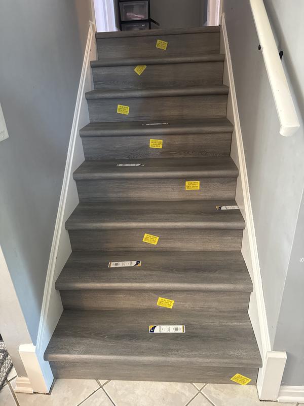 Zamma Cap A Tread Stair Renewal System 12.125-in x 47-in Grey Oak Type ...