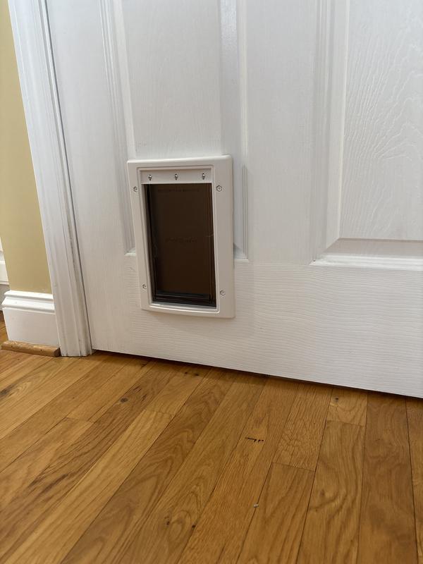 Curated visual reference: Visual Reference: Petsafe White Plastic Medium Dog Cat Door For Entry Door