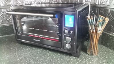 Toshiba AC25CEW-BS 1500W Convection Toaster Oven - Black Stainless Steel  for sale online