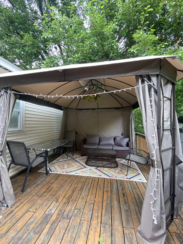 Style Selections 10.8-ft x 12.8-ft Rectangle Dark Brown