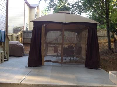 allen + roth 10.662-ft x 12.795-ft Brown with Soft Top Roof (Screen ...