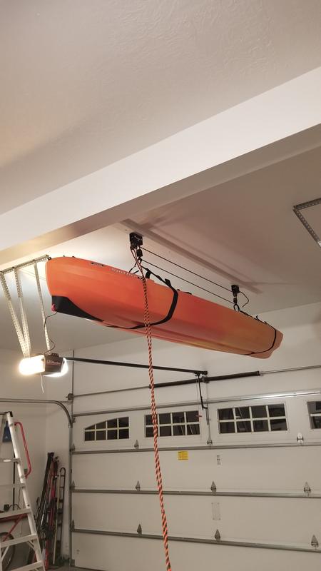 Leisure Sports Leisure Sports Kayak Storage Hoist- Pulley and Strap System  to Lift Canoes, SUPs and Ladders to the Ceiling at