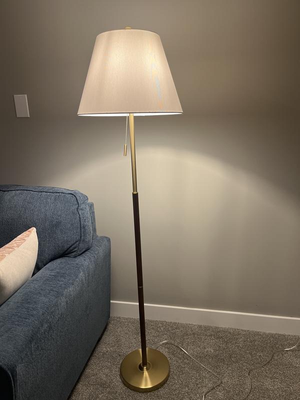 Origin 21 61.5-in Brass Shaded Floor Lamp 7590-GZ at Lowes.com