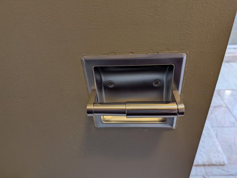 BYH Lume Brushed Nickel Recessed Spring-loaded Toilet Paper Holder 1 ...