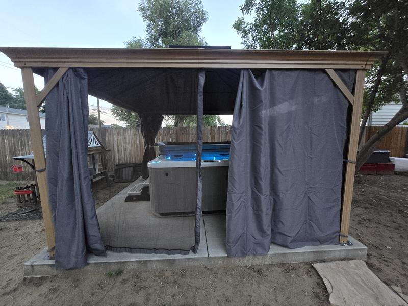 12-ft x 12-ft Hardtop Roof Iron Gazebo in the Gazebos department