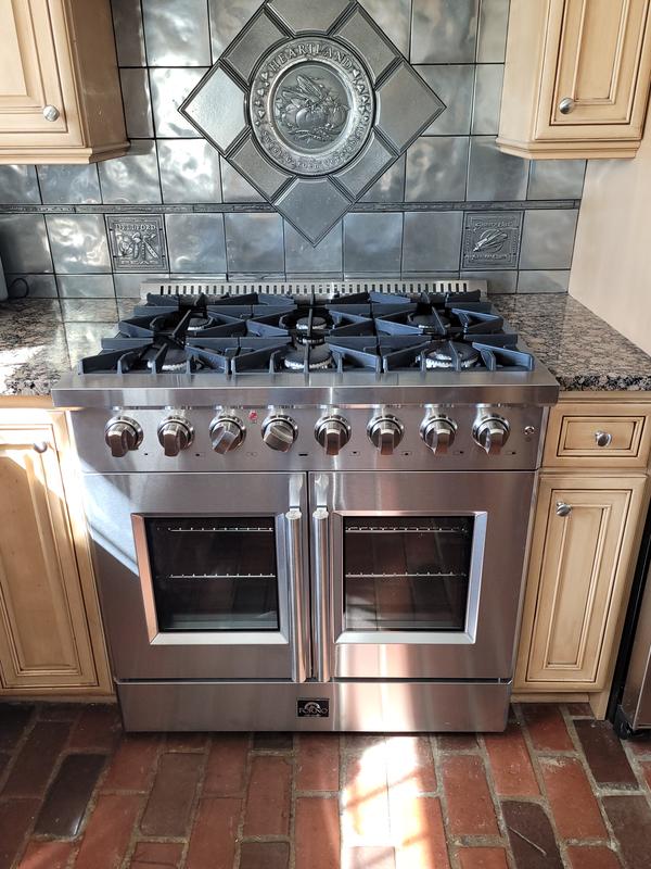 FORNO Galiano Titanium French Door 36-in Standard 6 Burners
