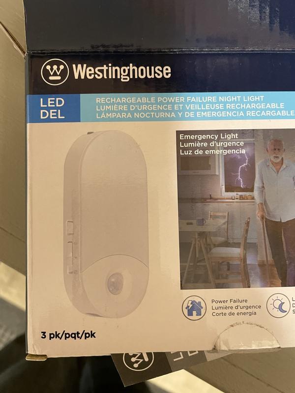 Westinghouse 4-in-1 Rechargeable Power Failure LED Night Light (3-pack)