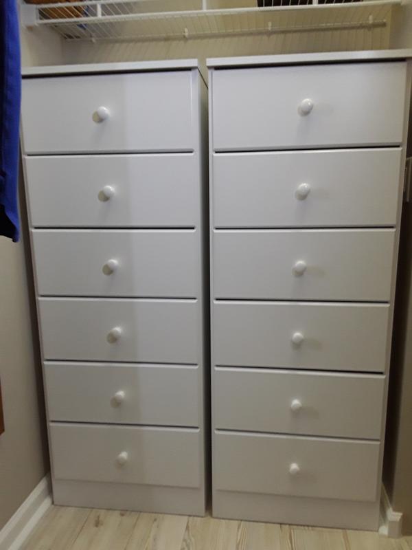 Prepac astrid 6 drawer store tall chest stores