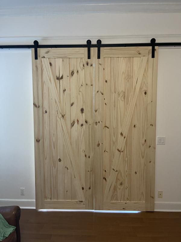EightDoors 42-in x 96-in Knotty Pine Unfinished Z-frame