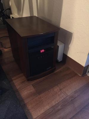 Duraflame Up to 1500-Watt Infrared Quartz Cabinet Indoor Electric Space  Heater with Thermostat and Remote Included at Lowes.com