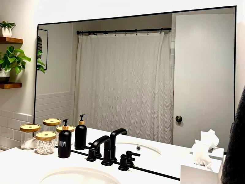 Yuaris 36-in W x 36-in H Round Brushed Gold Framed Framed Wall Mirror ...