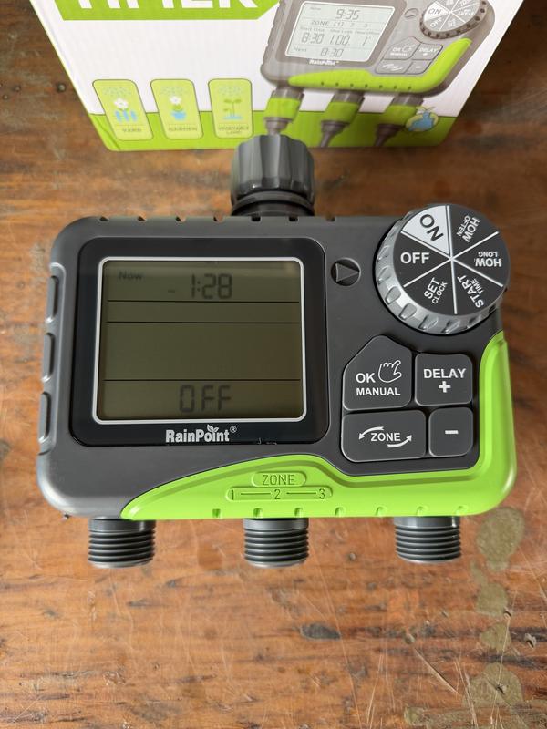 RainPoint 3 Output Port Adjustable Digital hose end timer in the Hose ...