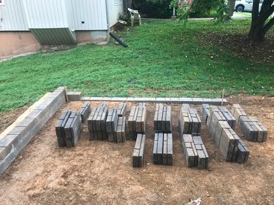 Townsend retaining store wall block installation