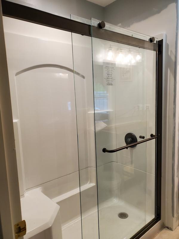 Basco Shower Enlcosures Basco AquaGlideXP Shower Door Glass Water