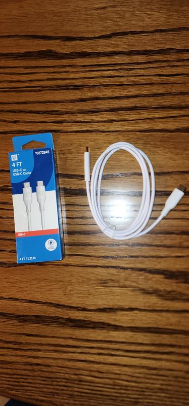 Utilitech 4-ft Usb-c White Cable 8B47-3190002R-FG at Lowes.com