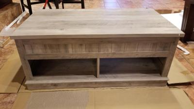 Homenations coffee table with store storage shelf