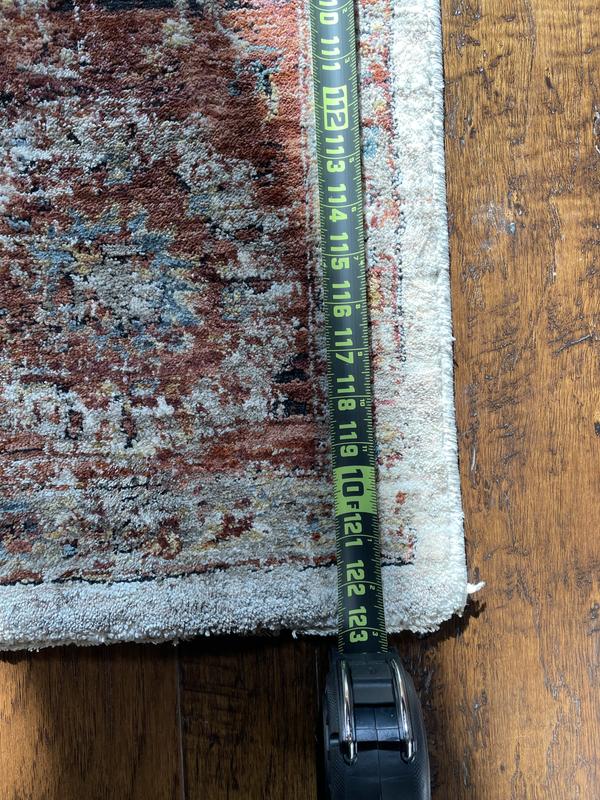 allen + roth Monarch Border 8 x 10 (ft) Flatweave Polyester Rust ...