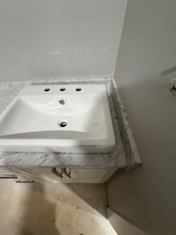 VT Dimensions 28-in W x 4.25-in H x 0.75-in D Carrara Bianco, Artisan ...