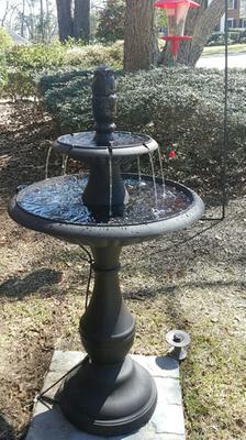 Garden Treasures 37.79-in H Metal Tiered Fountain Outdoor