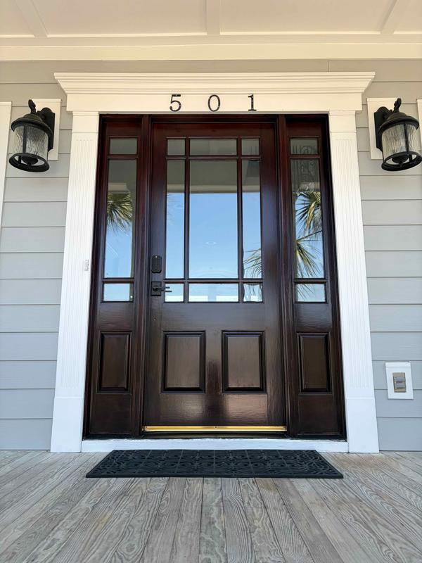 Schlage Latitude-Addison Matte Black Universal Interior/Exterior