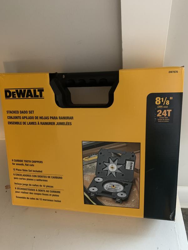 DEWALT 8 in 24 Tooth Fine Finish Carbide Dado Table Saw Blade in