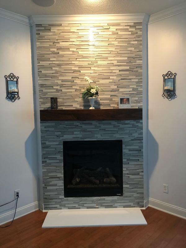 American Olean Delfino Flicker White 12-in x 12-in Glossy Glass Random Wall Tile (1-sq. ft/ Piece)