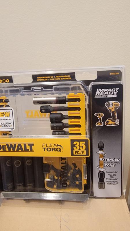 DEWALT FlexTorq Impact Ready Bitsatz 35-teilig – Mit ToughCase+ Aufbewahrungssystem Für Akkuschrauber