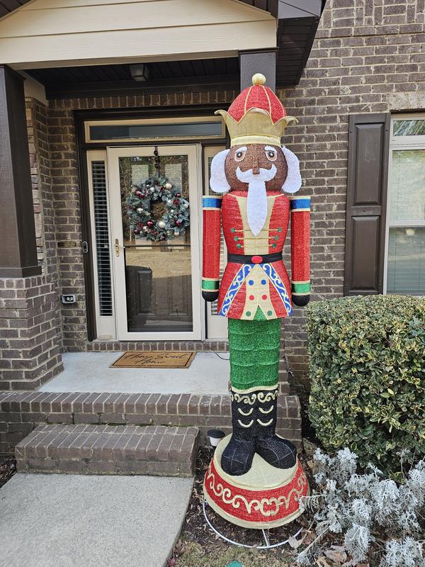 Holiday Living 8-ft LED Pop-Up Black Nutcracker Decoration Holiday Living 8-ft LED Pop-Up Black Nutcracker Decoration