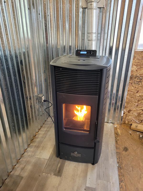 Master Forge 800-sq ft Pellet Stove with 30-lb Hopper (EPA Approved) in the Pellet  Stoves department at Lowes.com