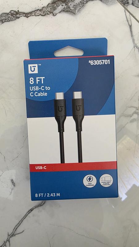 Utilitech 8-ft Usb 2 Usb-c Black Cable 8B47-3190006R-FG at Lowes.com