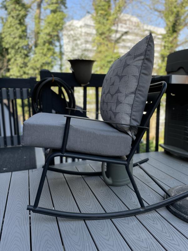 Never-Flatten Tufted Rocker Chair Cushion Set, In 2 Sizes  Outdoor rocking chair  cushions, Rocking chair cushions, Rocking chair