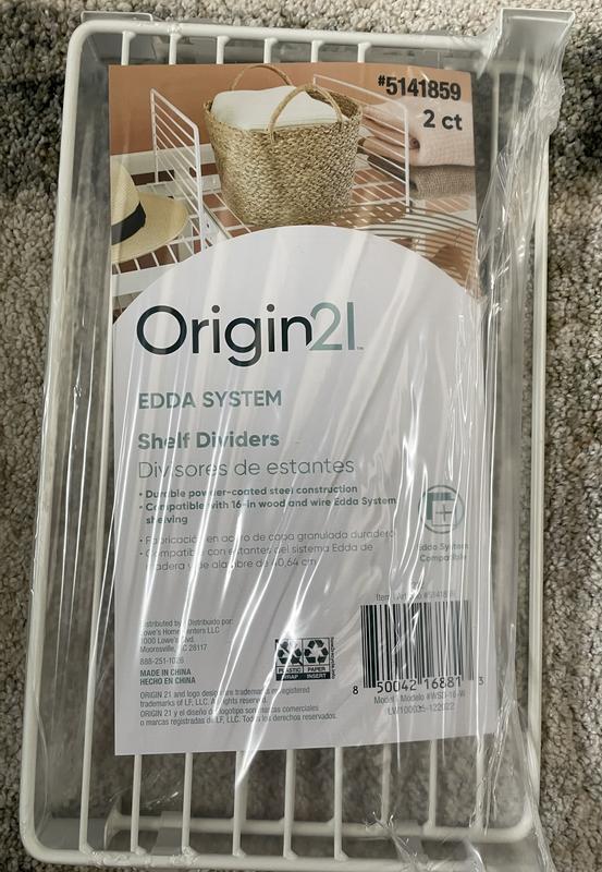 Origin 21 Edda 1.57-in x 9.45-in x 15.96-in White Wire Shelf