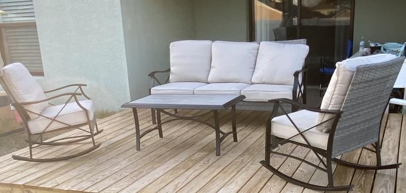 Style Selections Wallingford 4 Piece Patio Conversation Set with