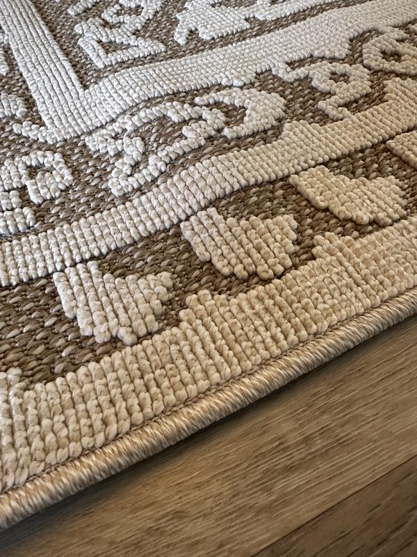 Safavieh Global 5 X 8 (ft) Beige/Light Beige Indoor/Outdoor Border Area ...