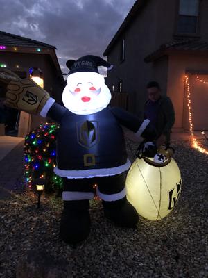 Carolina Panthers Inflatable Santa