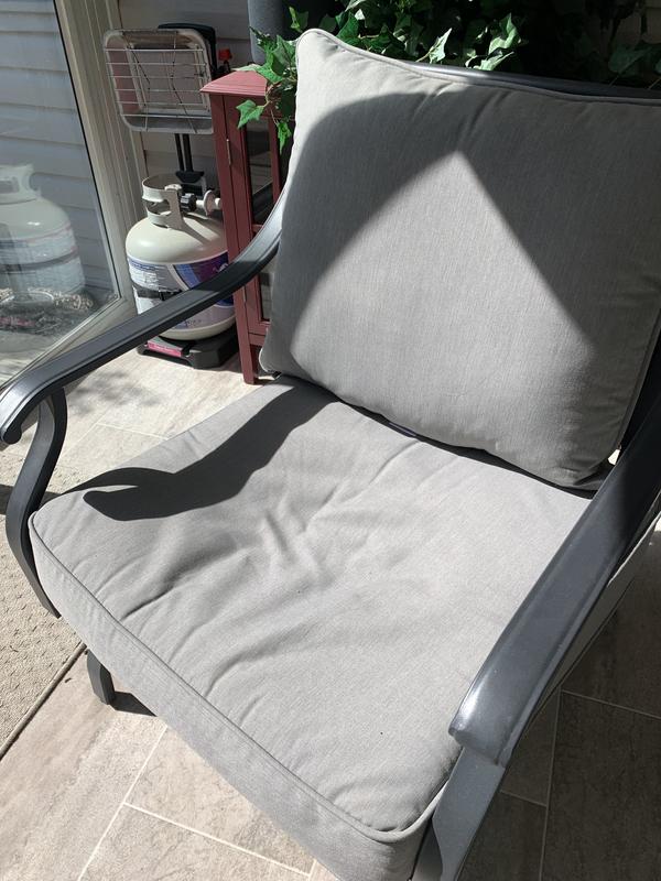 allen + roth 25-in x 25-in 2-Piece Madera Linen Wheat Deep Seat Patio Chair  Cushion at
