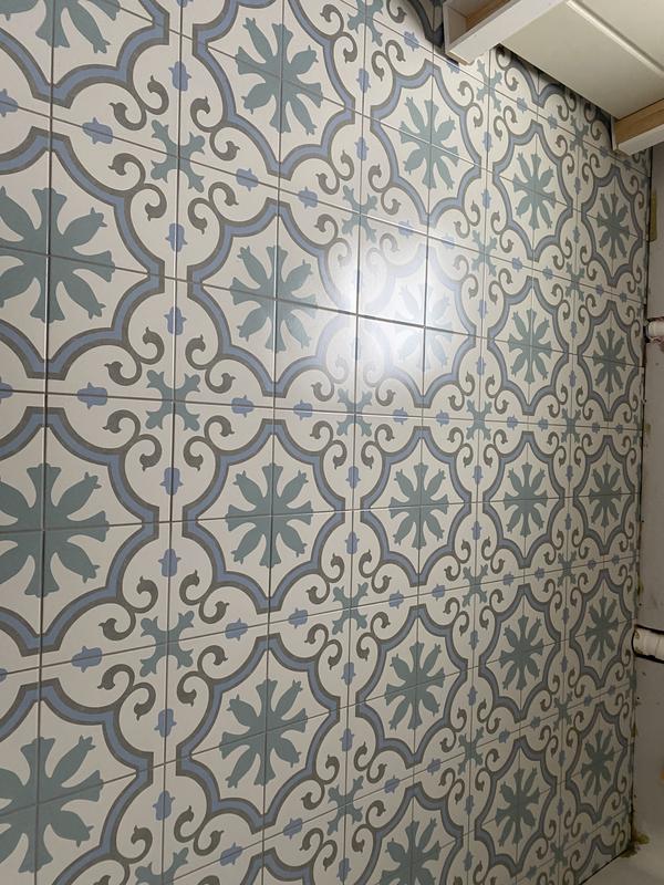 Lacou Aqua 9-3/4 In. X 9-3/4 In. Pocelain Floo And Wall Tile 10 88 Sq Ft Case Fcd10laq%2f306768824