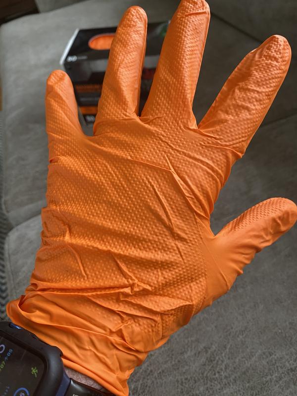 Venom Steel One Size Fits All Orange Nitrile Gloves, (25-Pairs) in the Work  Gloves department at