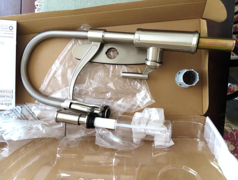 allen + roth Talbert Matte Black Single Handle Kitchen Faucet with ...