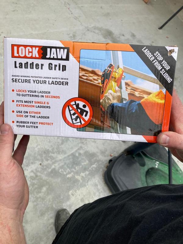 Lock Jaw Ladder Grip, (1 Single Unit) Ladder Stabilizer, Fits on
