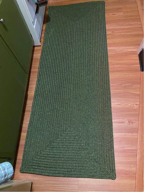 SAFAVIEH Braided Green 5 ft. x 8 ft. Solid Area Rug BRD315A-5 - The Home  Depot