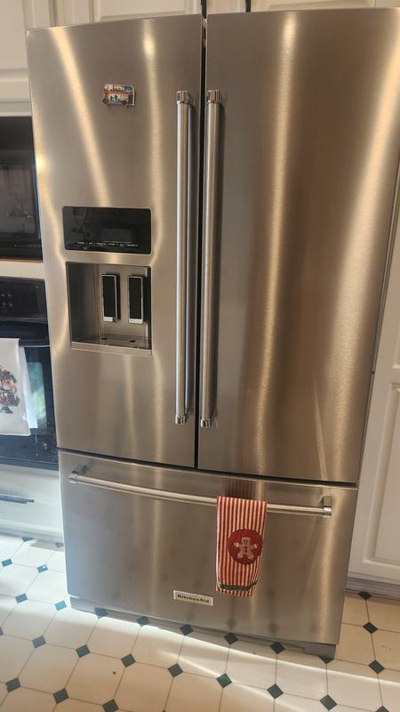 KitchenAid Refrigerators - Standard Depth French Door Exterior 26.8 Cu Ft -  KRFF577KPSS