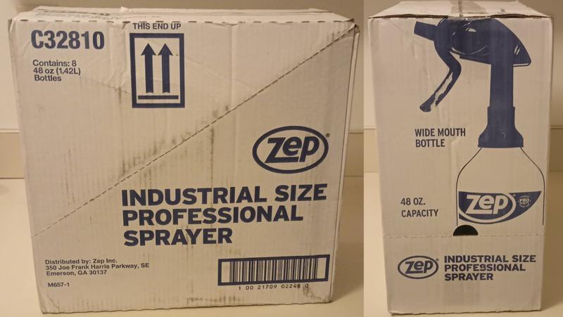Zep, 48Oz, Industrial Size Trigger, Professional Sprayer, for Use with  Household & Commercial Cleaners. C32810