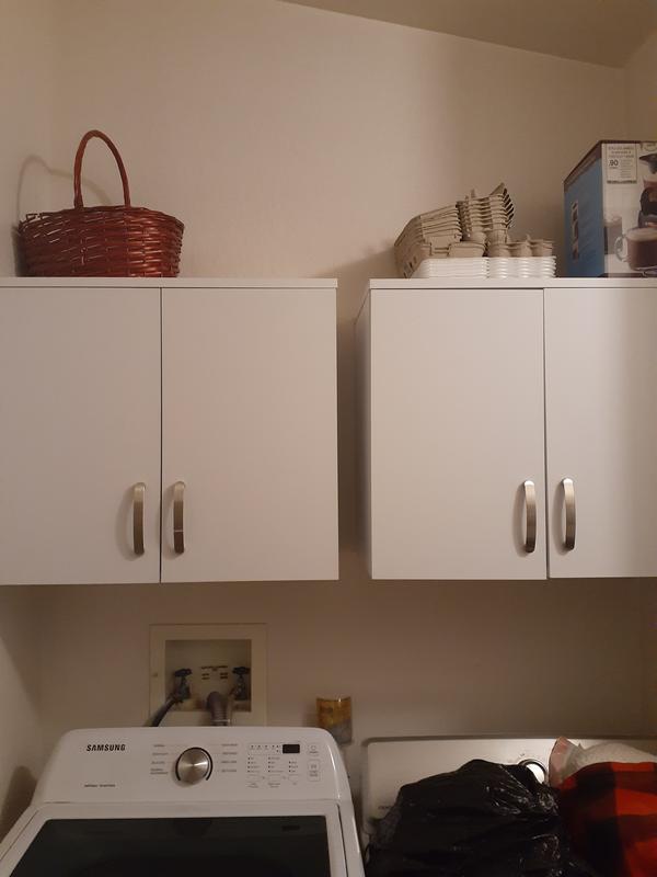 Bush Business Furniture Univeral Storage 28.3464-in W x 24.1732-in H Wood Composite White Wall-mount Utility Storage Cabinet
