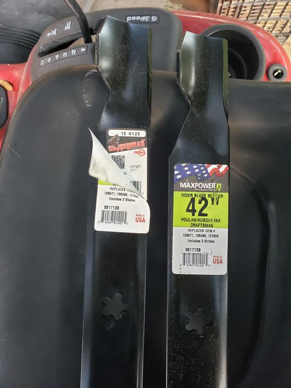 MaxPower 42 in Deck Standard Mower Blade for Riding Mower Tractors