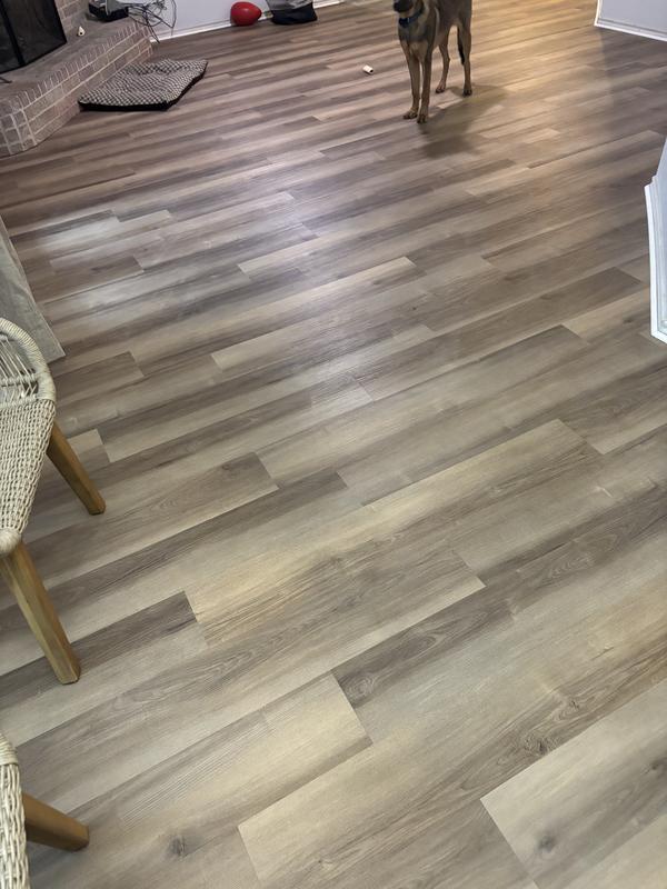 Ellyn Hickory 12-mil x 7-3/32-in W x 47-in L Waterproof Interlocking Luxury Vinyl Plank Flooring (17.33-sq ft/ Carton)